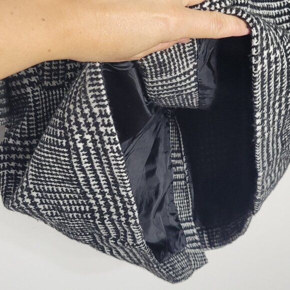 ⭐️ Ambiance Outerwear Black White Houndstooth Wool Blend Button Jacket Classic - Picture 4 of 11